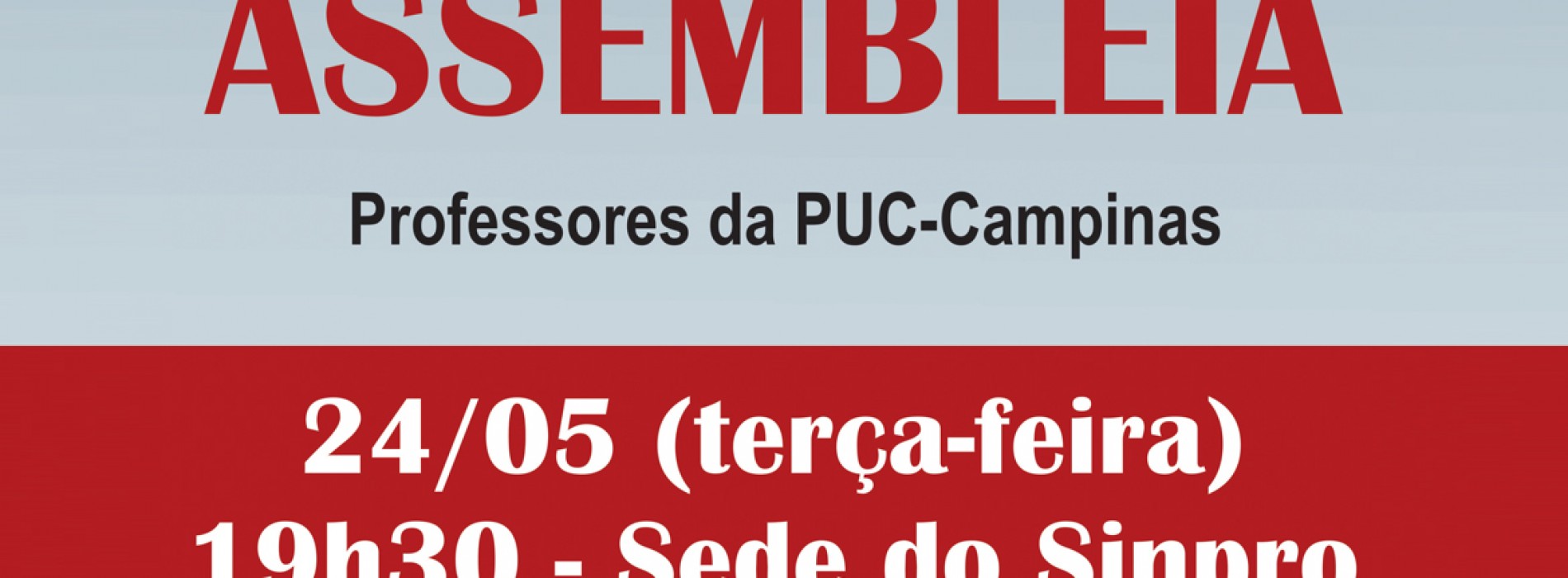 Entidades convocam assembleia dos professores da PUC-Campinas