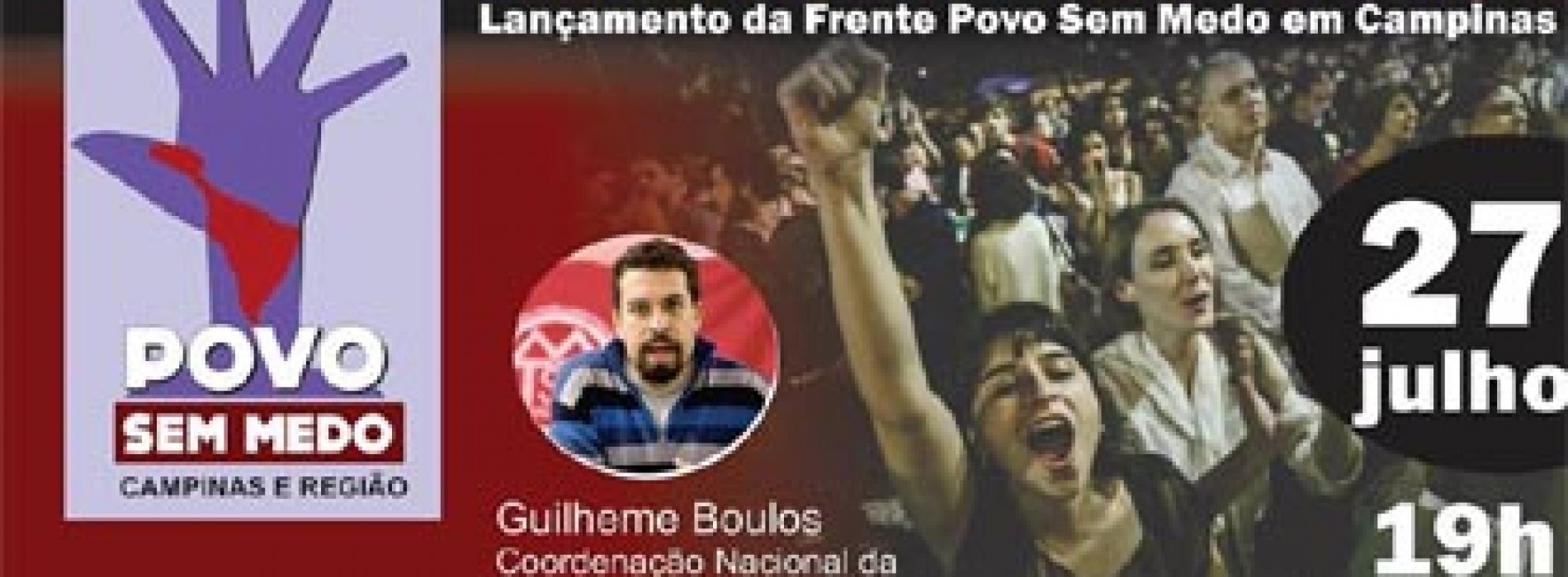 Movimentos sociais lançam a Frente Povo Sem Medo em Campinas