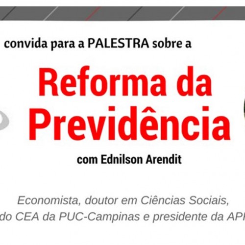 05/04: CES promove palestra sobre Reforma da Previdência