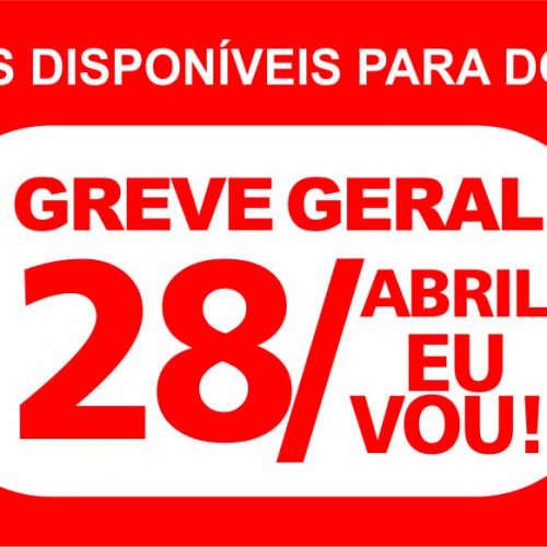 Greve Geral: baixe aqui os materiais da campanha