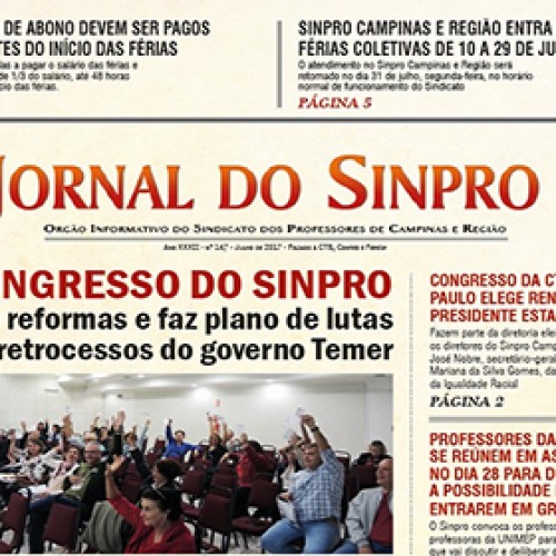 Jornal do Sinpro passa a ter apenas sua versão digital