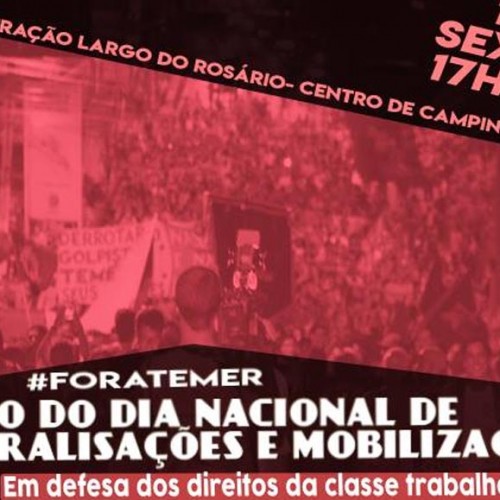 10 de Novembro: Dia Nacional de Paralisações e Mobilizações