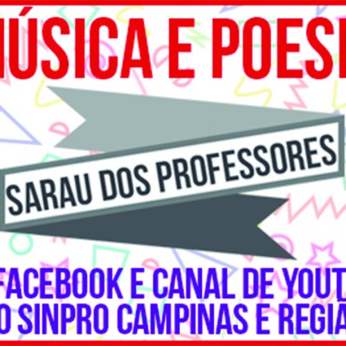“Música e Poesia é o tema do Sarau do Professor | 18/09 (6ª feira) – 18h