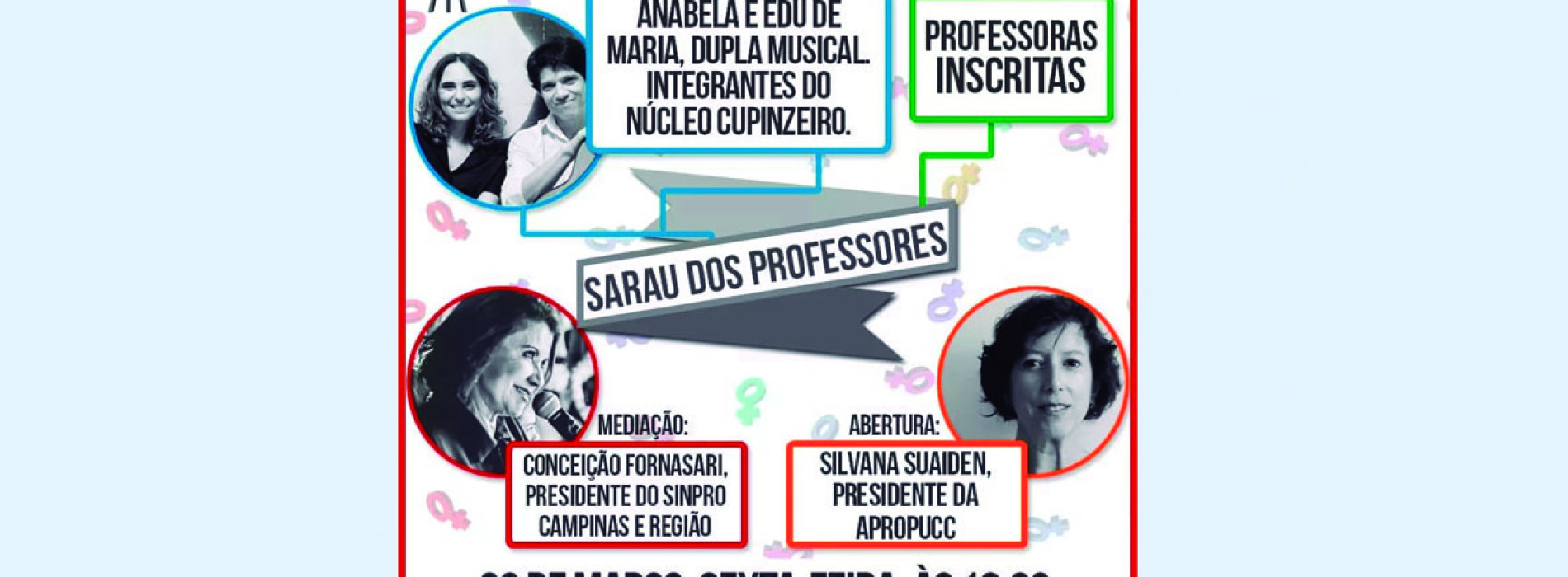 Sarau dos Professores recebe Anabela e Edu Maria do Núcleo Cupinzeiro
