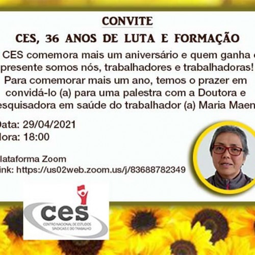 CES celebra seus 36 anos com palestra sobre saúde do trabalhador