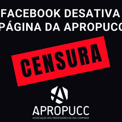 Abaixo a Censura: Página da Apropucc no Facebook será Desativada!