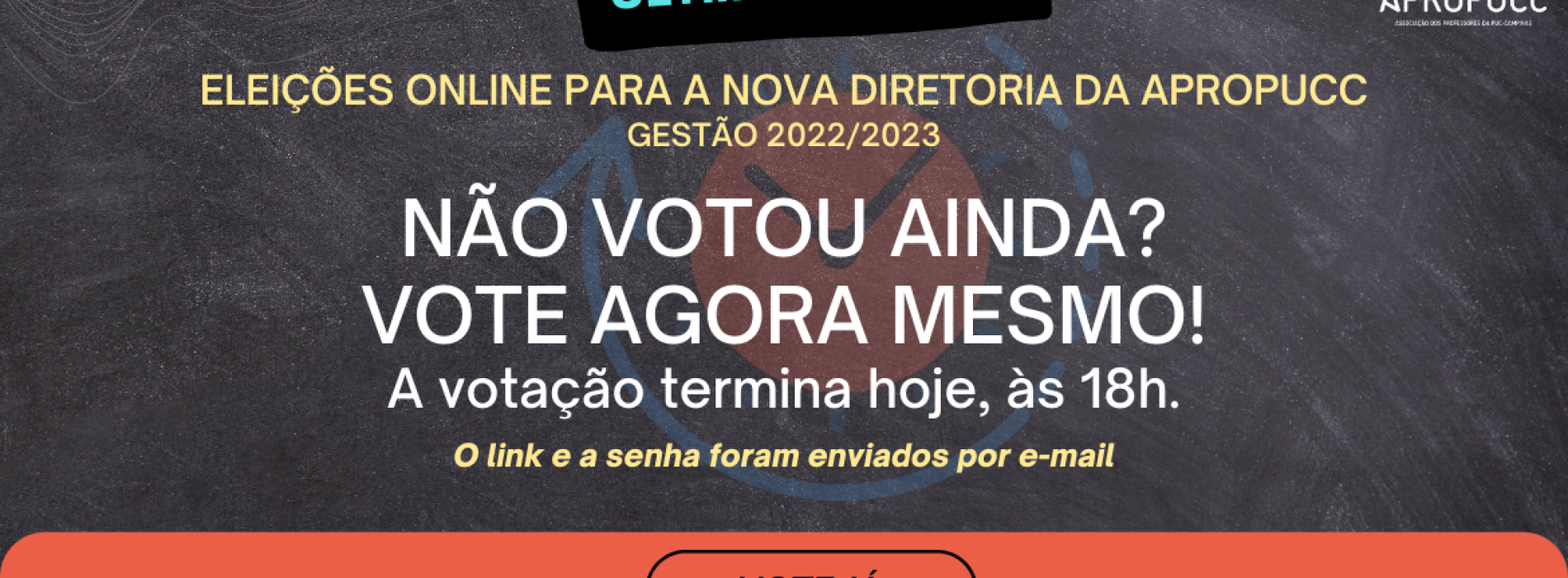 Eleição 2021 | Hoje (12/11) é o último dia para eleger a nova diretoria