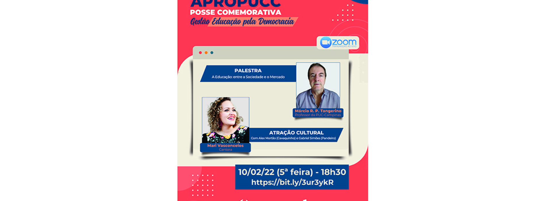 CONVITE | É hoje (10/02) a posse comemorativa da nova diretoria