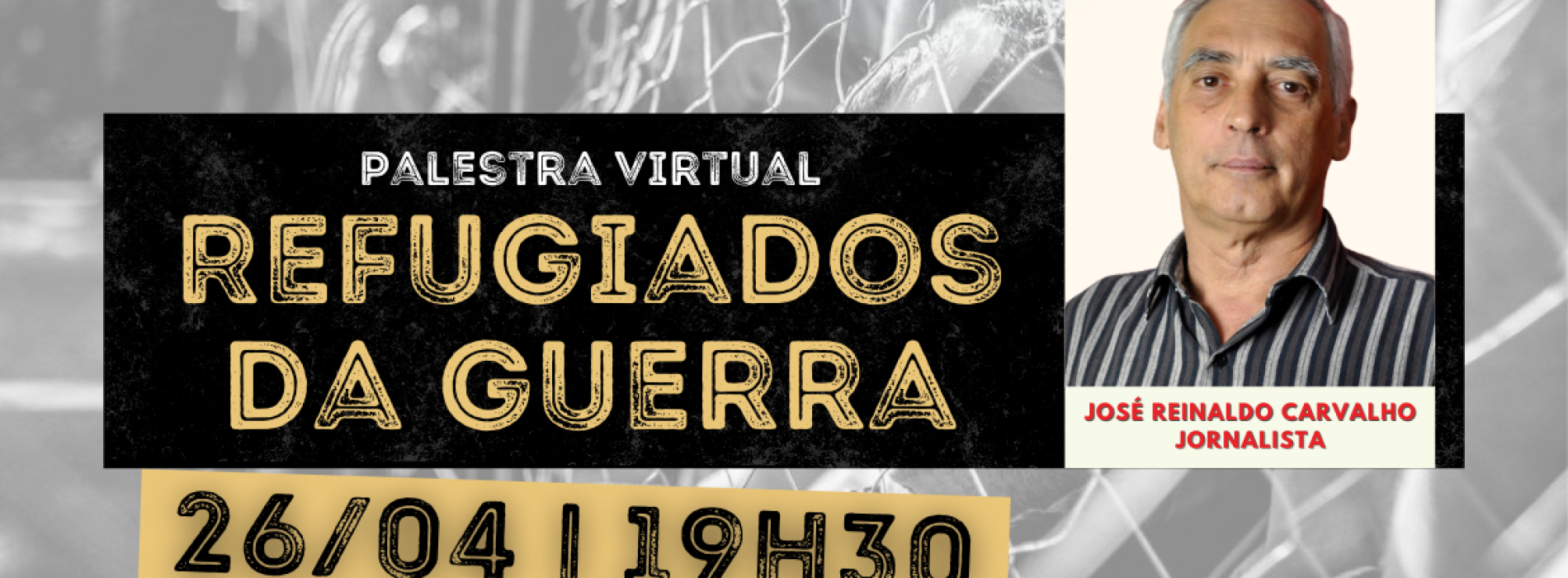Palestra Virtual traz debate sobre Refugiados da Guerra