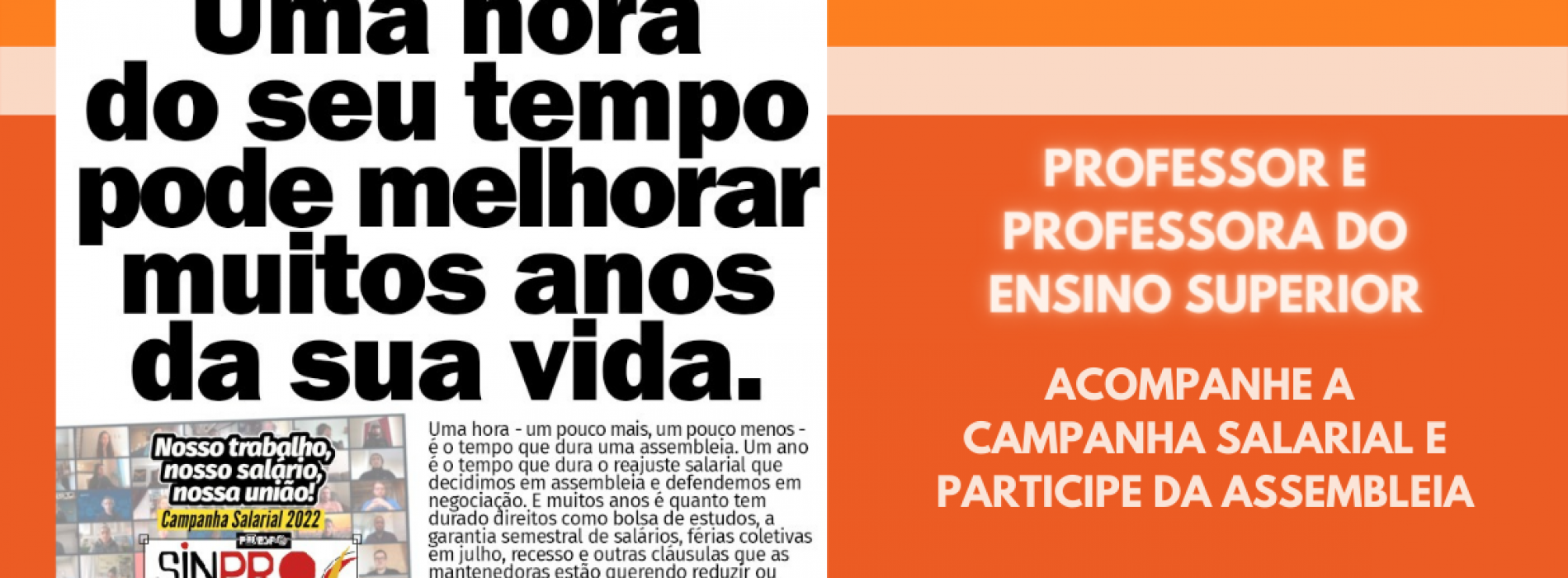 IMPORTANTE | É na sexta-feira (13/5), às 17h, a nova assembleia do Ensino Superior