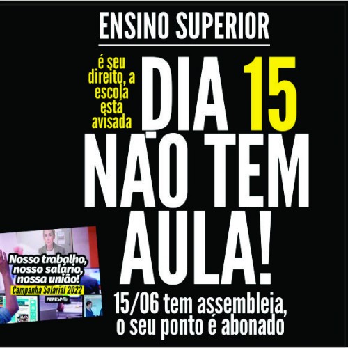 Sinpro Campinas alerta para estado de greve no Ensino Superior