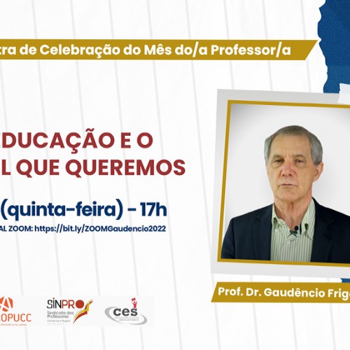 Convite | Palestra Virtual debate “A Educação e o Brasil que queremos”