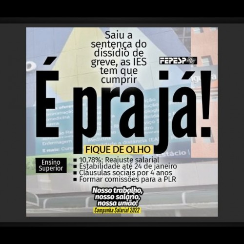 Ensino Superior: com acórdão de dissídio publicado, IES devem cumprir reajuste, estabilidade