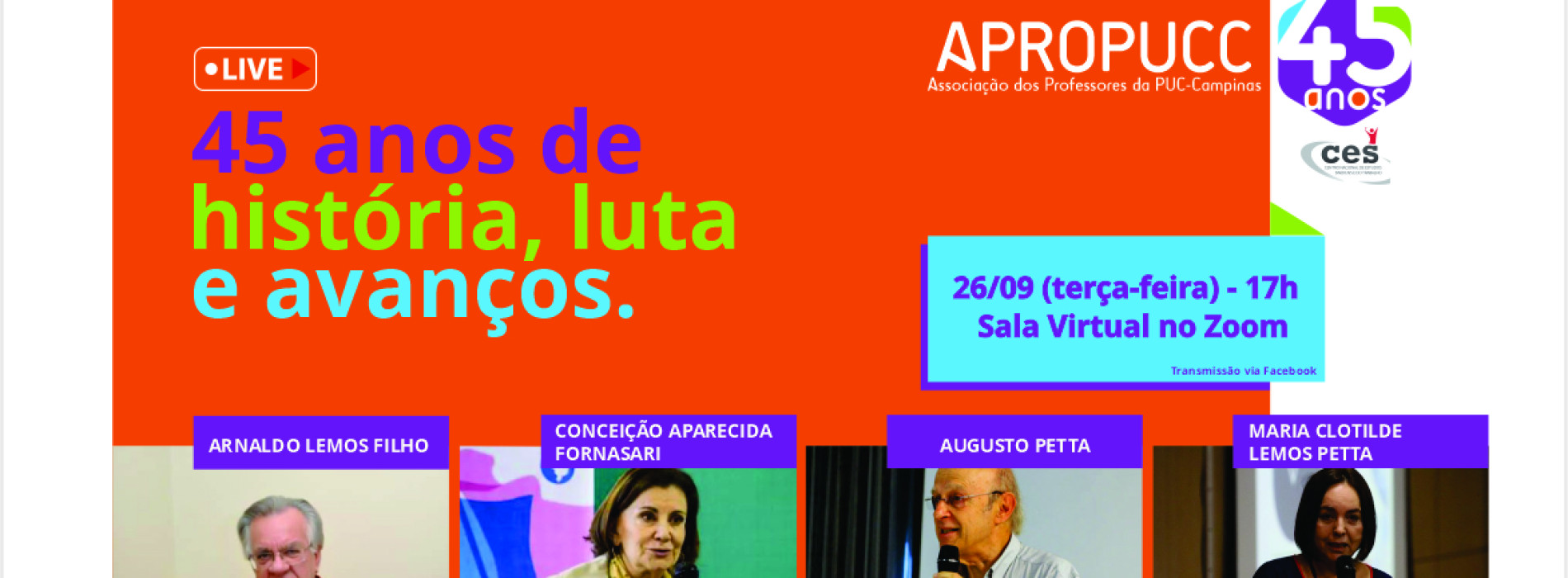 Live | Professores/as que marcaram a nossa trajetória de luta