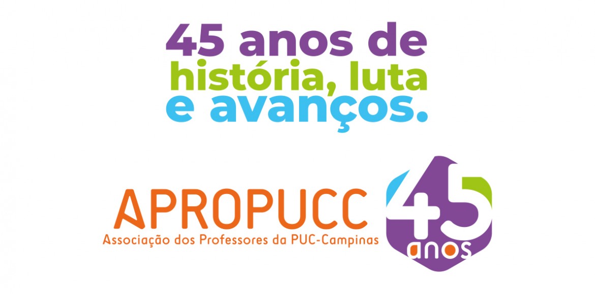 Hoje, lançamos a campanha “APROPUCC: 45 Anos de História, Luta e Avanços