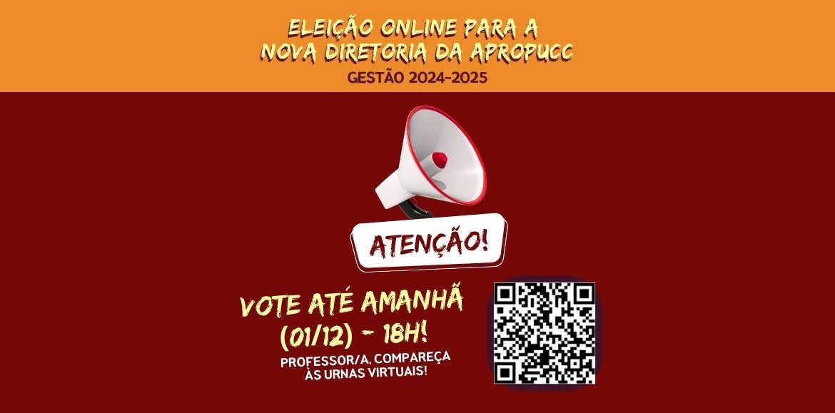 Associados/as têm até amanhã (01/12) para escolher a nova diretoria da APROPUCC