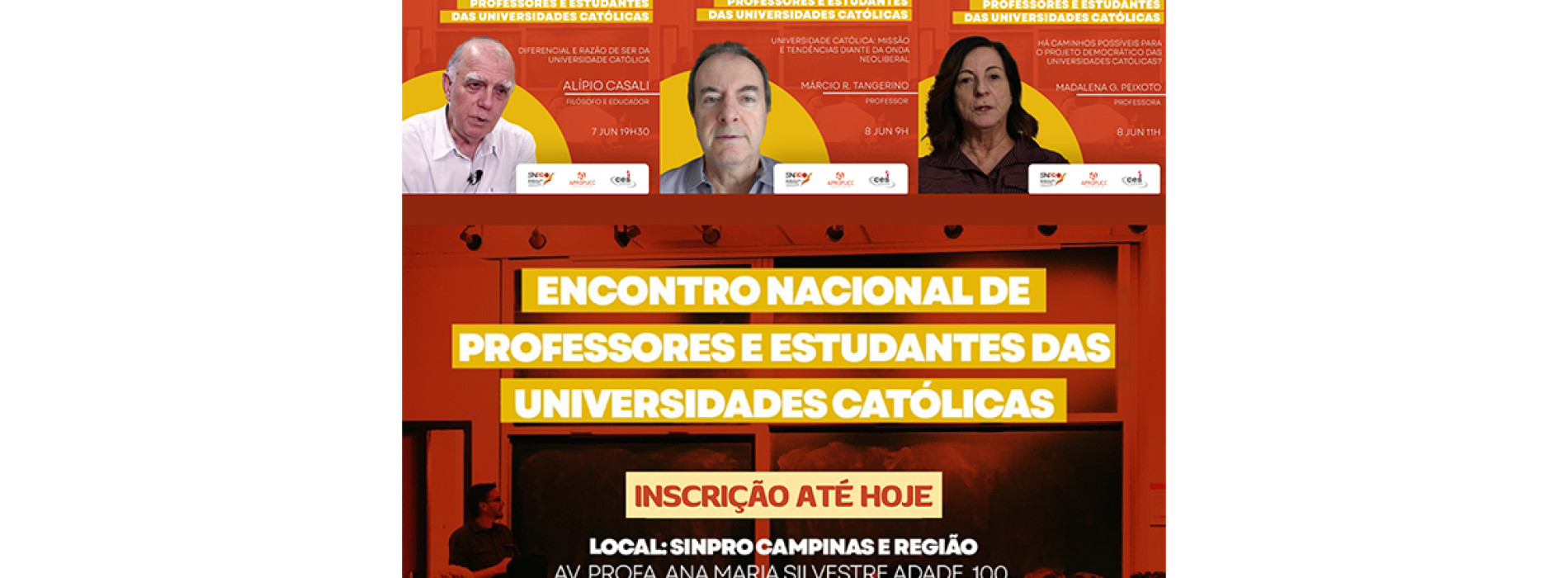 Palestrantes | Encontro Nacional Discute Diferencial e Razão de Ser da Universidade Católica