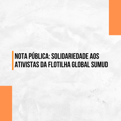 Nota Pública: solidariedade aos ativistas da Flotilha Global Sumud